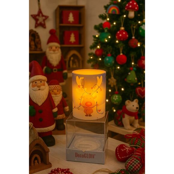 EverLAST Candle Holiday Winter Battery Operated Flickering Led Candle DecoGLOW - Picture 1 of 10